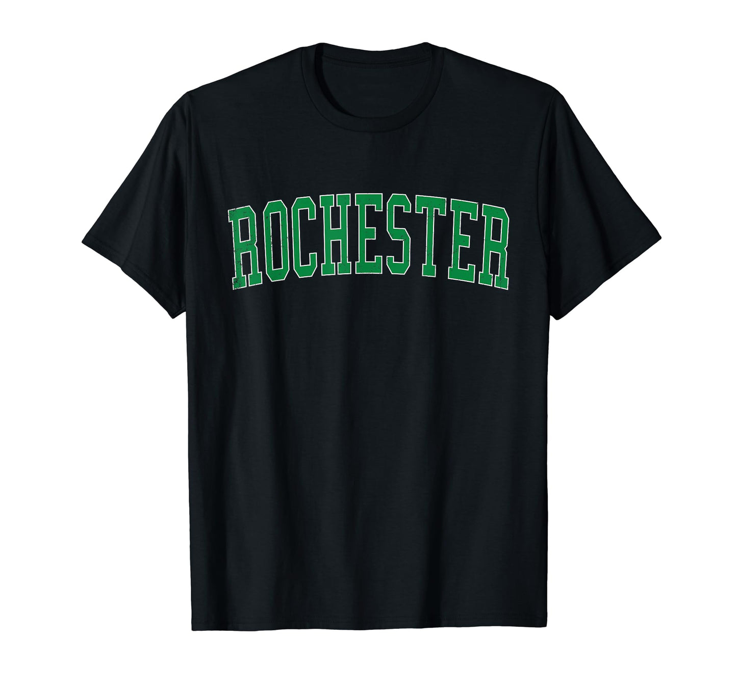 Rochester Mi Distressed Green Varsity T-Shirt - Novelty Apparel Men Women - T-Shirt, Sweatshirt, Hoodie