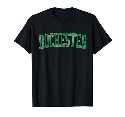 Rochester Mi Distressed Green Varsity T-Shirt - Novelty Apparel Men Women - T-Shirt, Sweatshirt, Hoodie