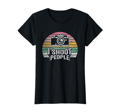Funny Photographer Camera I Shoot T-Shirt - Fun Novelty Design Men Women - T-Shirt, Sweatshirt, Hoodie