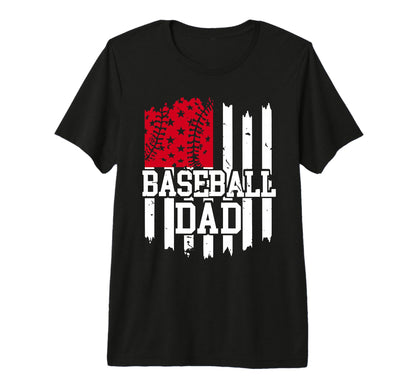 Baseball Dad Patriotic Family Pride T-Shirt - Novelty Apparel for Adults - T-Shirt, Sweatshirt, Hoodie