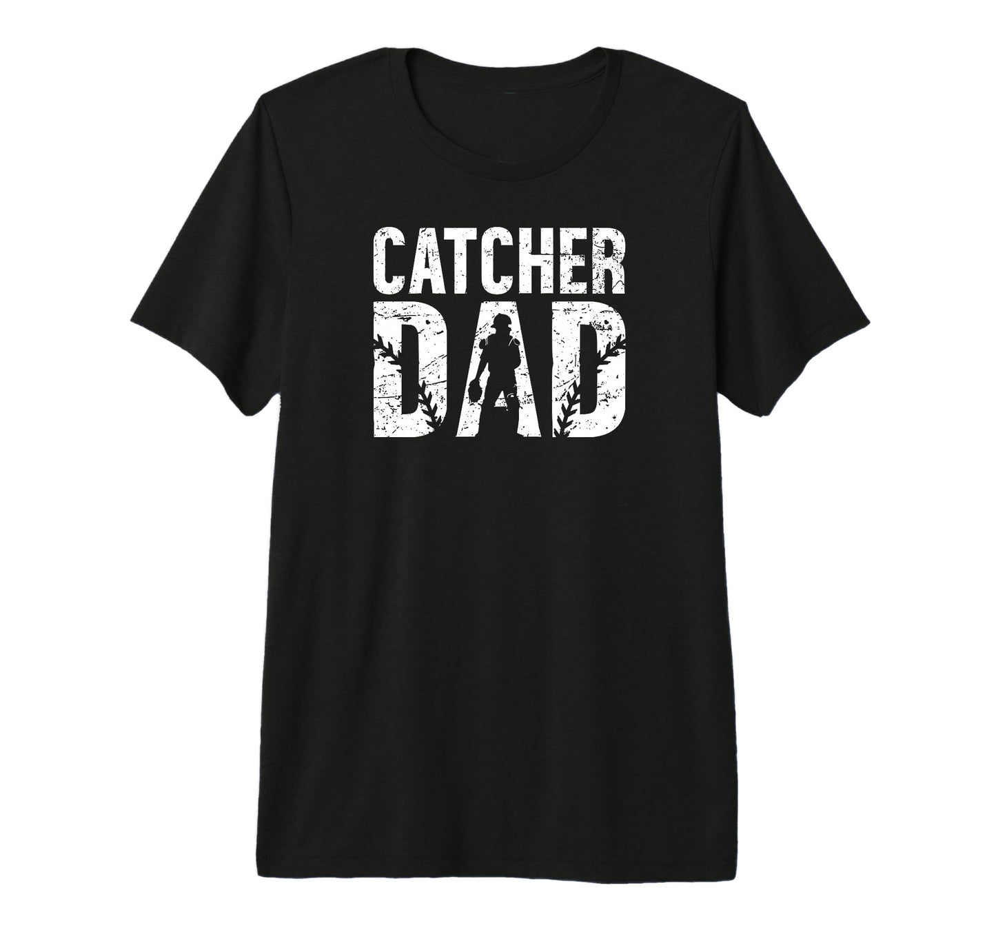 Mens Baseball Catcher Dad Proud T-Shirt - Minimalist Print for Adults - T-Shirt, Sweatshirt, Hoodie