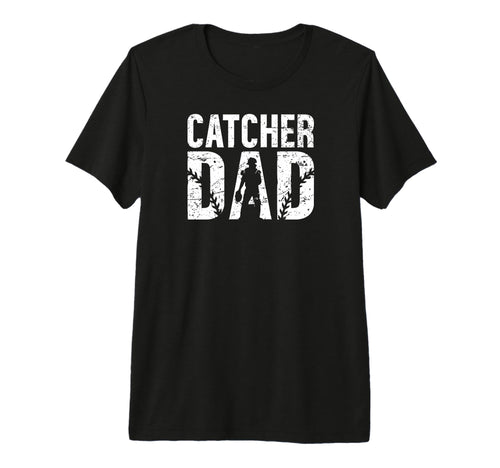 Mens Baseball Catcher Dad Proud T-Shirt - Minimalist Print for Adults - T-Shirt, Sweatshirt, Hoodie