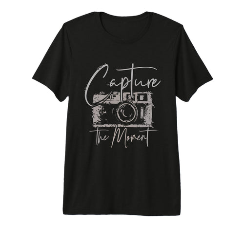 Capture Moment Photography Camera Art T-Shirt - Minimalist Print Unisex - T-Shirt, Sweatshirt, Hoodie