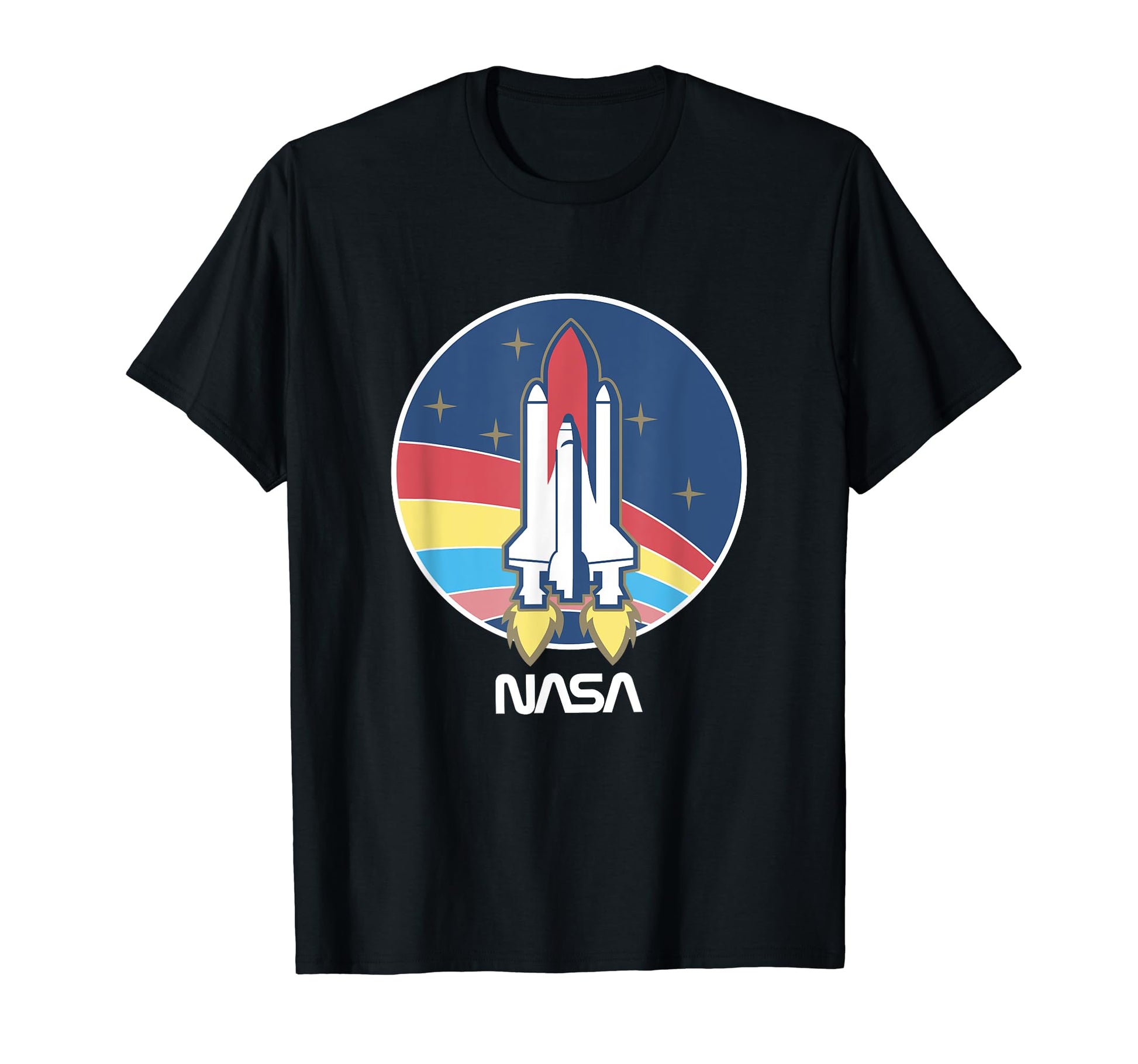 Nasa Space Shuttle Rainbow Faded Color T-Shirt - Unique Graphic for Adults - T-Shirt, Sweatshirt, Hoodie