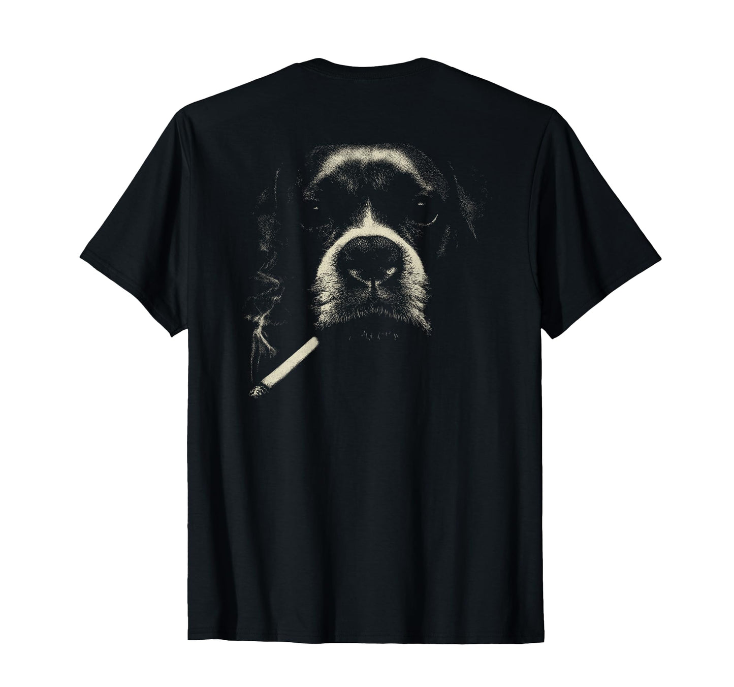 Boxer Smoking Cigarette Grunge Meme T-Shirt - Custom Art Print Men Women - T-Shirt, Sweatshirt, Hoodie