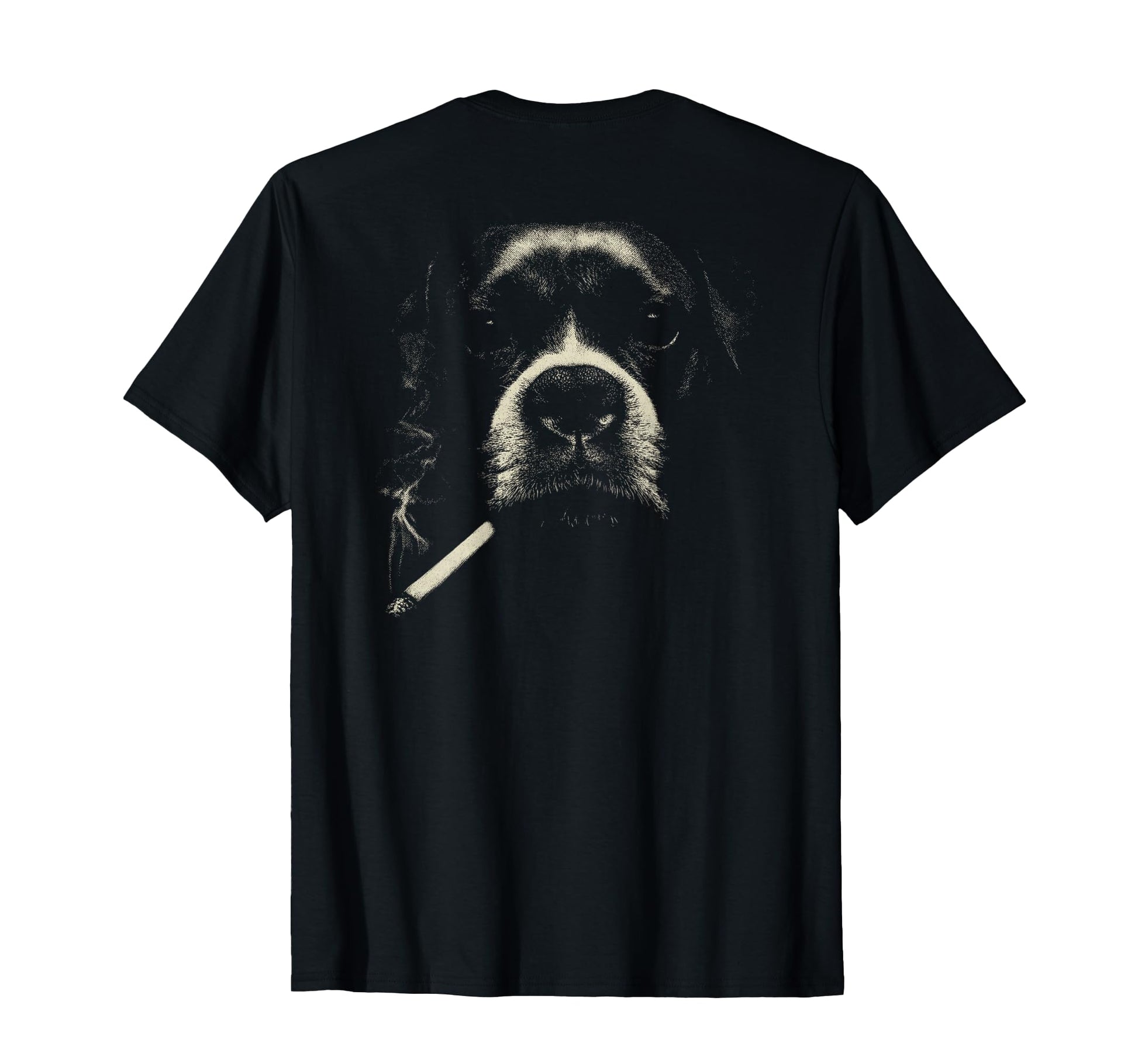 Boxer Smoking Cigarette Grunge Meme T-Shirt - Custom Art Print Men Women - T-Shirt, Sweatshirt, Hoodie