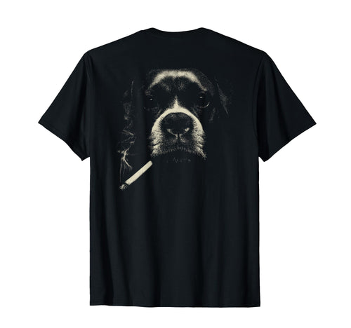 Boxer Smoking Cigarette Grunge Meme T-Shirt - Custom Art Print Men Women - T-Shirt, Sweatshirt, Hoodie