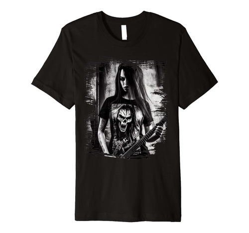 Gothic Punk Playing Guitar 90S Grunge T-Shirt - Trendy Graphic Unisex - T-Shirt, Sweatshirt, Hoodie