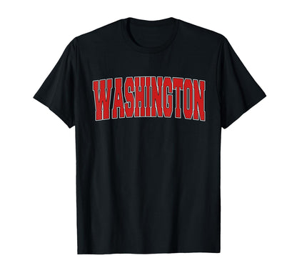Washington Usa State Wa Varsity Sports T-Shirt - Custom Art Print Men Women - T-Shirt, Sweatshirt, Hoodie