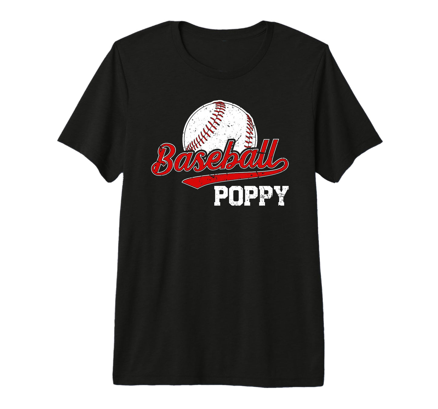 Mens Baseball Poppy Grandpa Poppy T-Shirt - Unique Graphic for Adults - T-Shirt, Sweatshirt, Hoodie