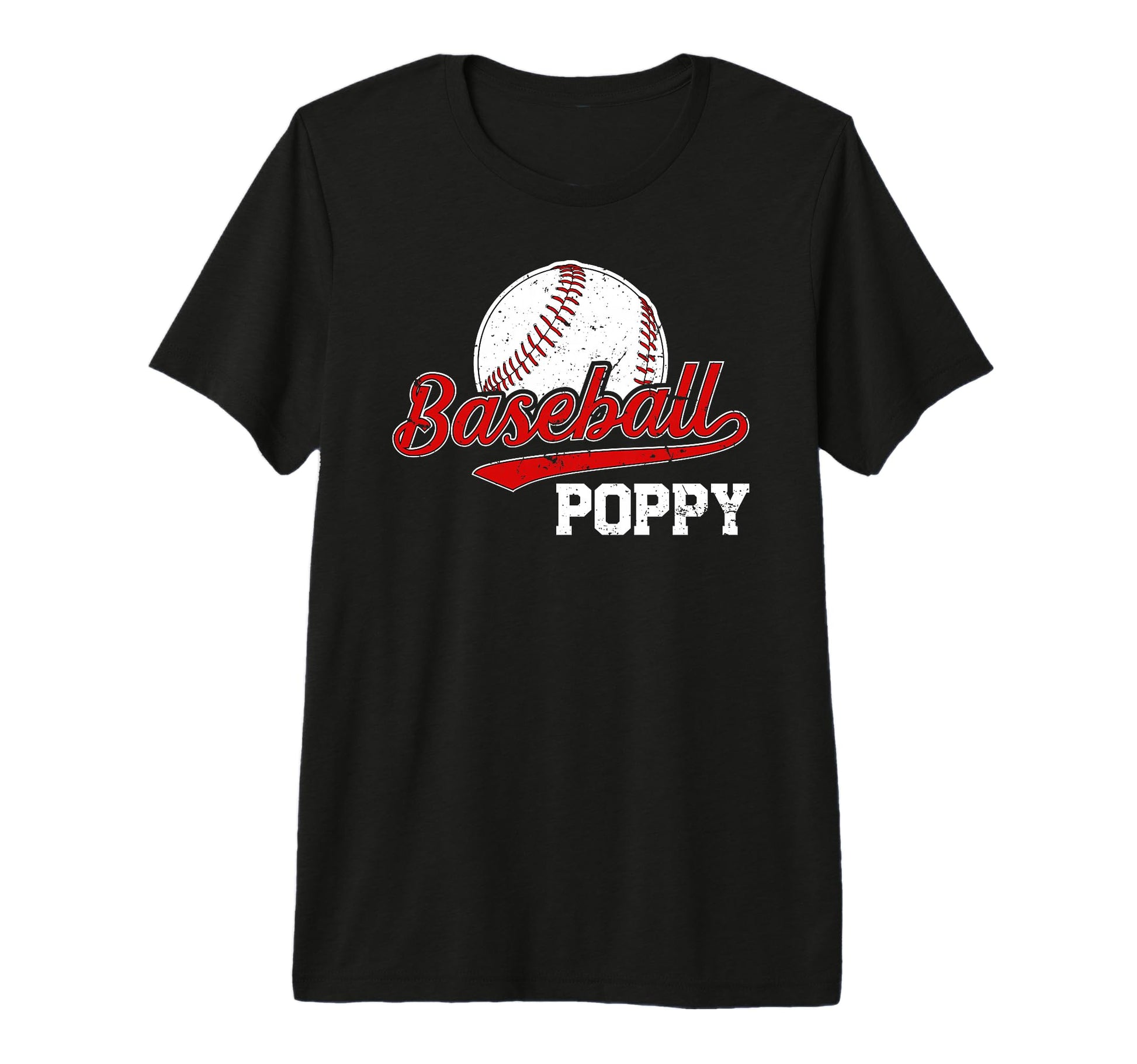 Mens Baseball Poppy Grandpa Poppy T-Shirt - Unique Graphic for Adults - T-Shirt, Sweatshirt, Hoodie