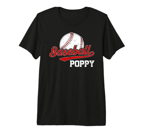 Mens Baseball Poppy Grandpa Poppy T-Shirt - Unique Graphic for Adults - T-Shirt, Sweatshirt, Hoodie