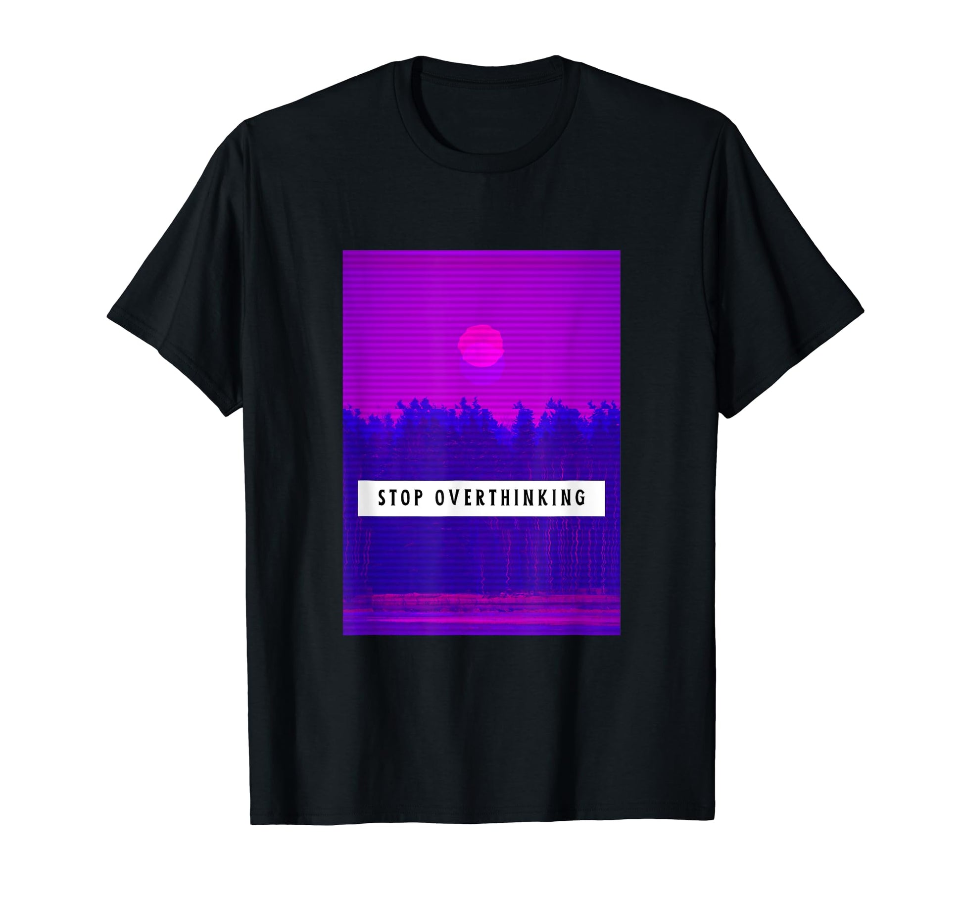 Vaporwave Aesthetic Emotional Stop T-Shirt - Custom Art Print Unisex - T-Shirt, Sweatshirt, Hoodie