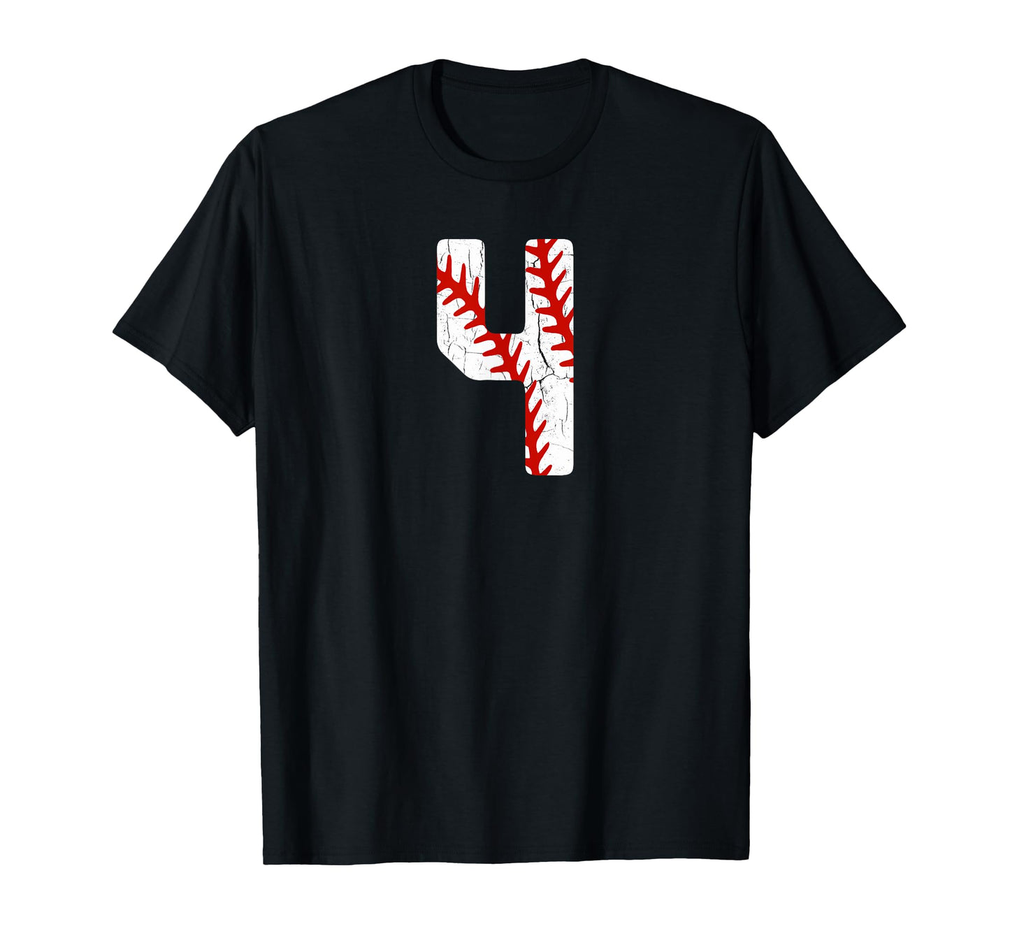 Baseball Player Jersey Number 4 4 T-Shirt - Custom Art Print for Adults - T-Shirt, Sweatshirt, Hoodie