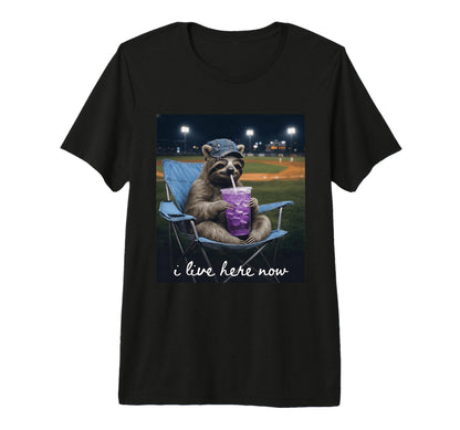 Sloth Baseball Mom I Live Here Now Tri T-Shirt - Graphic Print Men Women - T-Shirt, Sweatshirt, Hoodie