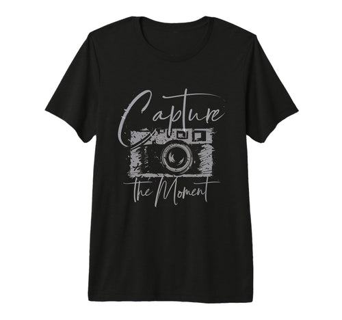 Capture Moment Photography Camera T-Shirt - Streetwear Style for Adults - T-Shirt, Sweatshirt, Hoodie