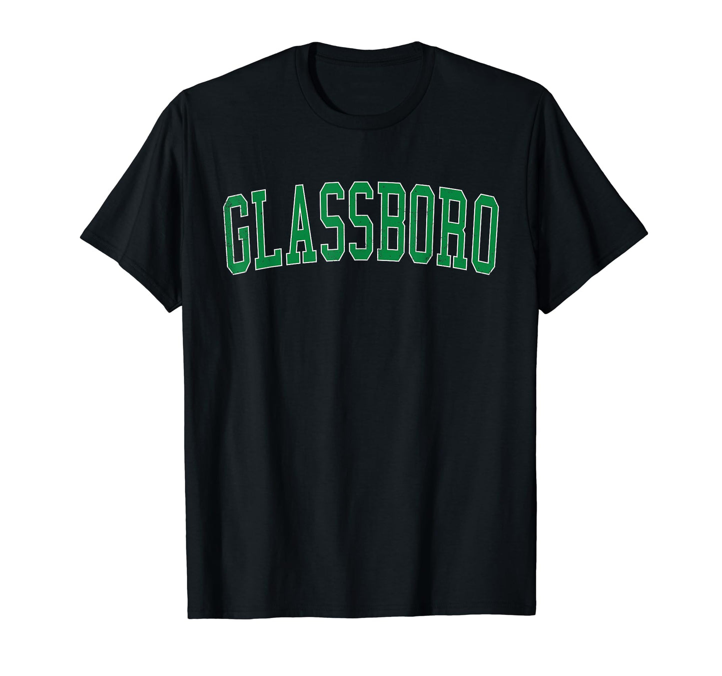 Glassboro Nj Distressed Green Varsity T-Shirt - Trendy Graphic Unisex - T-Shirt, Sweatshirt, Hoodie