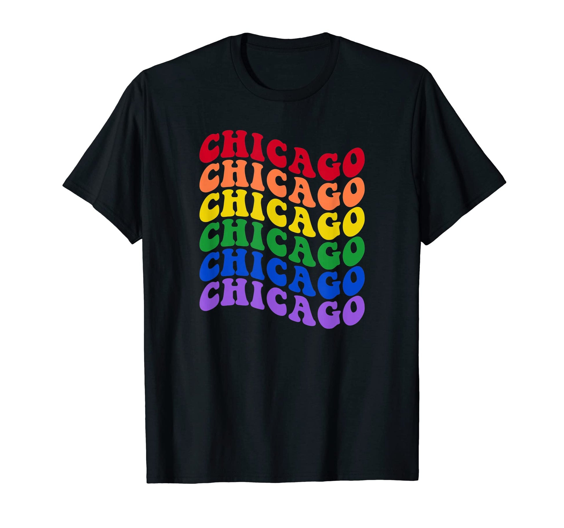Chicago Gay Pride Lgbt Rainbow Lgbtq T-Shirt - Custom Art Print for Adults - T-Shirt, Sweatshirt, Hoodie
