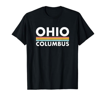 Ohio Columbus Stripes T-Shirt - Custom Art Print Men Women - T-Shirt, Sweatshirt, Hoodie