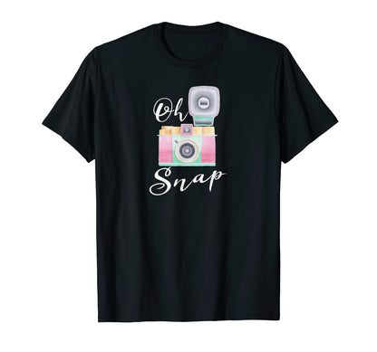 Funny Oh Snap Camera Photography T-Shirt - Minimalist Print Unisex - T-Shirt, Sweatshirt, Hoodie