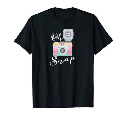 Funny Oh Snap Camera Photography T-Shirt - Minimalist Print Unisex - T-Shirt, Sweatshirt, Hoodie
