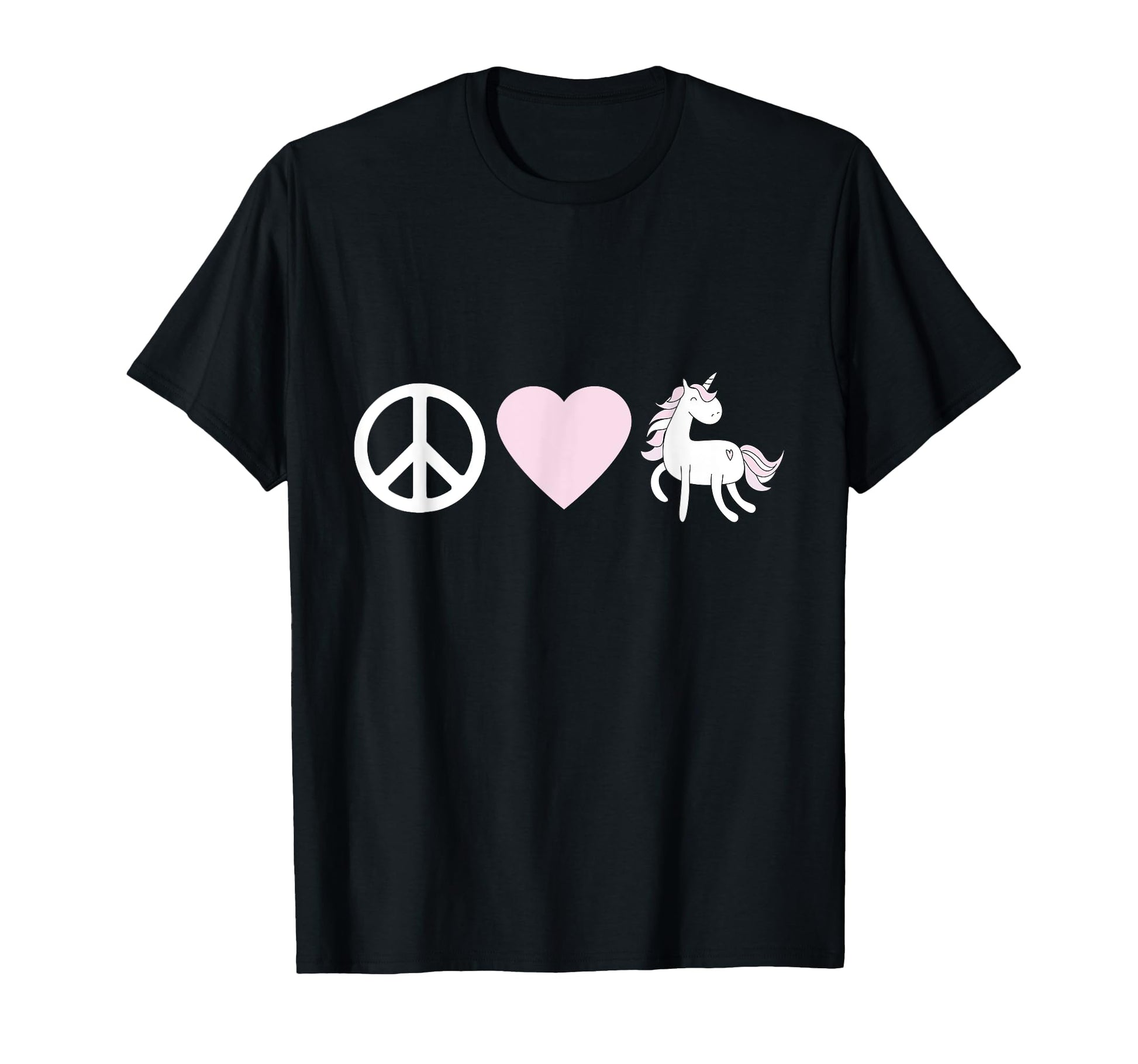 Peace Love Unicorns T-Shirt - Trendy Graphic Men Women - T-Shirt, Sweatshirt, Hoodie