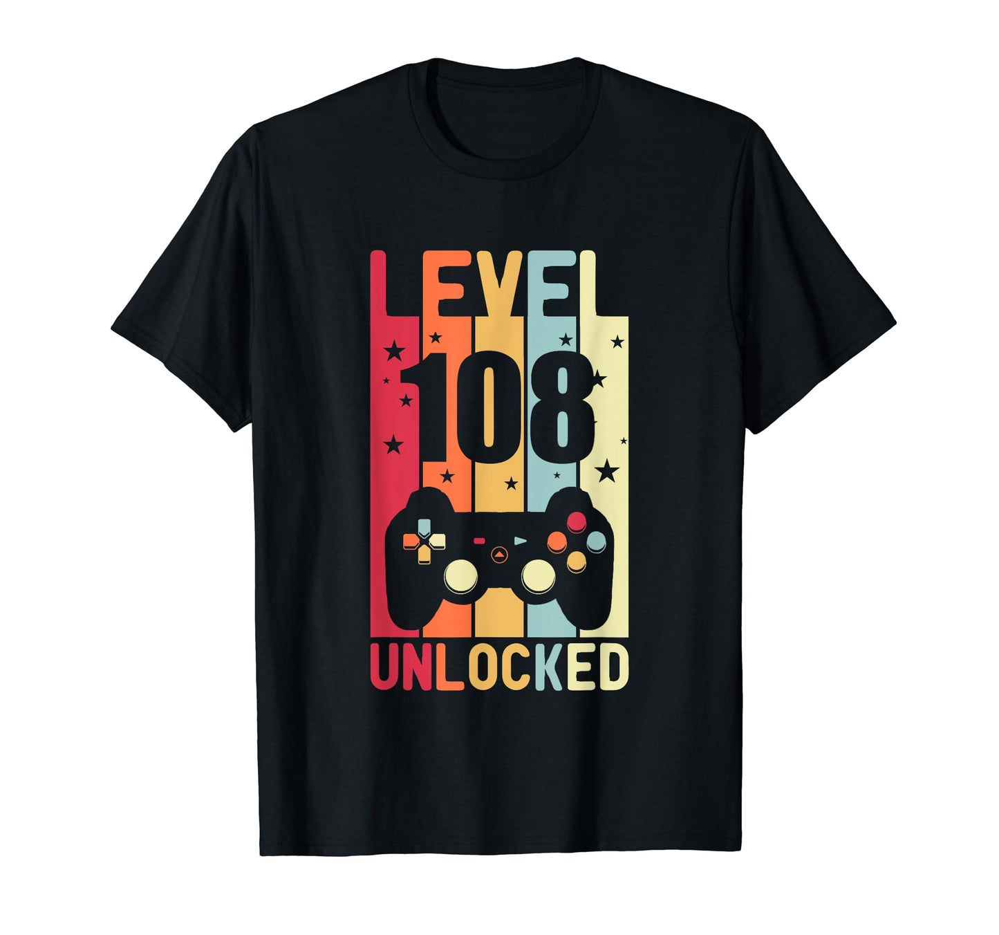 Level 108 Unlocked Gamer Funny 108 T-Shirt - Unique Graphic for Adults - T-Shirt, Sweatshirt, Hoodie