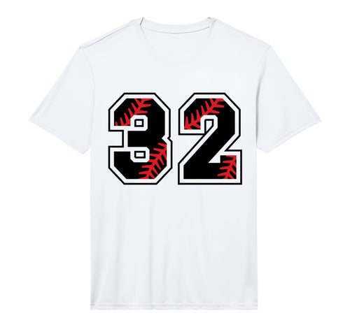 Baseball Number 32 Performance T-Shirt - Unique Graphic Unisex - T-Shirt, Sweatshirt, Hoodie