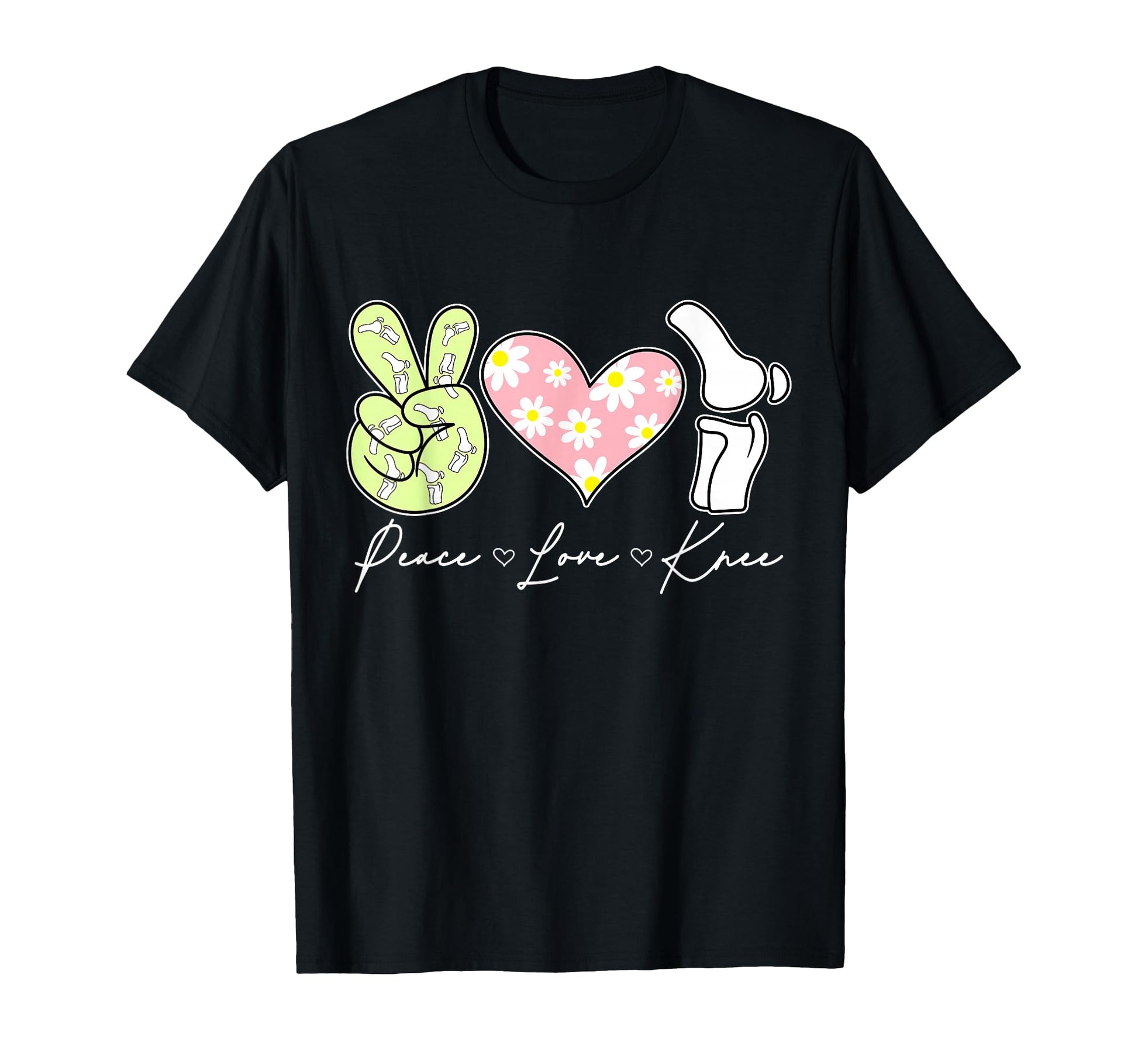 Peace Love Knee Surgery Recovery T-Shirt - Unique Graphic for Adults - T-Shirt, Sweatshirt, Hoodie