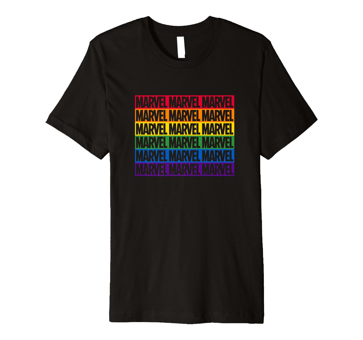 Marvel Comics Rainbow Block Logo T-Shirt - Casual Everyday Wear Men Women - T-Shirt, Sweatshirt, Hoodie