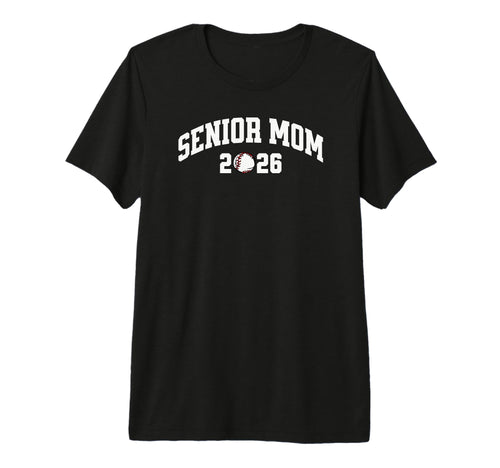 Baseball Senior Mom 2026 Tri Blend T-Shirt - Unique Graphic Unisex - T-Shirt, Sweatshirt, Hoodie