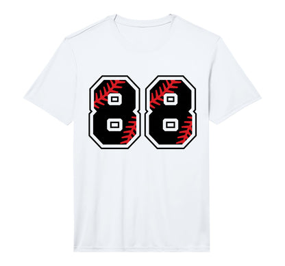 Number 88 Baseball Softball Varsity T-Shirt - Fun Novelty Design Men Women - T-Shirt, Sweatshirt, Hoodie
