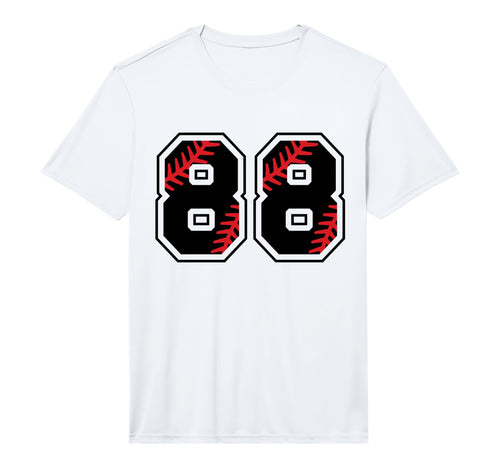 Number 88 Baseball Softball Varsity T-Shirt - Fun Novelty Design Men Women - T-Shirt, Sweatshirt, Hoodie
