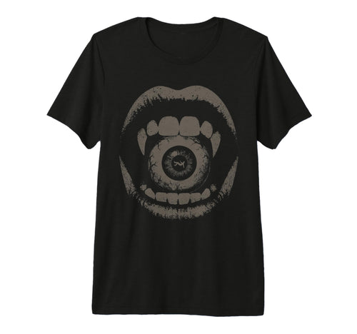 Vampire Fangs Eyeball Grunge Goth T-Shirt - Novelty Apparel Unisex - T-Shirt, Sweatshirt, Hoodie