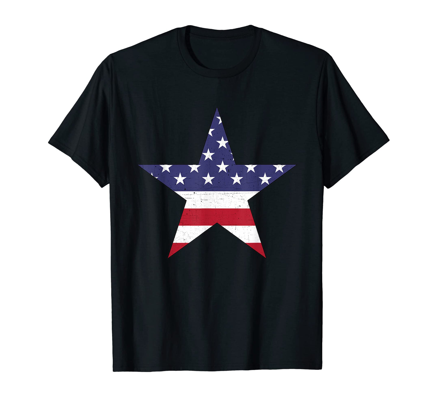 Stars Stripes Distressed Star T-Shirt - Aesthetic Graphic Men Women - T-Shirt, Sweatshirt, Hoodie