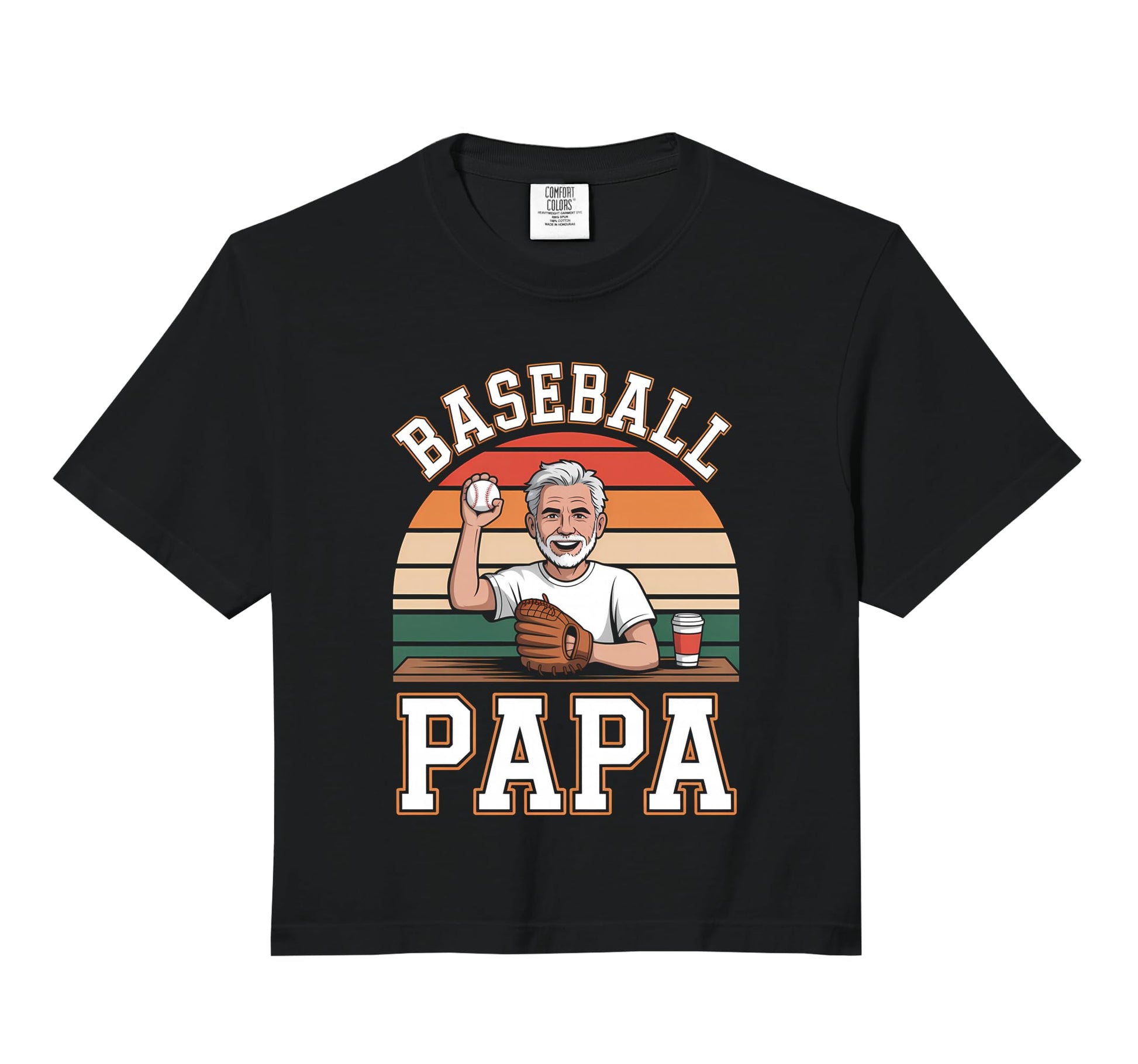 Funny Dad Shirts Baseball Papa T-Shirt - Custom Art Print for Adults - T-Shirt, Sweatshirt, Hoodie