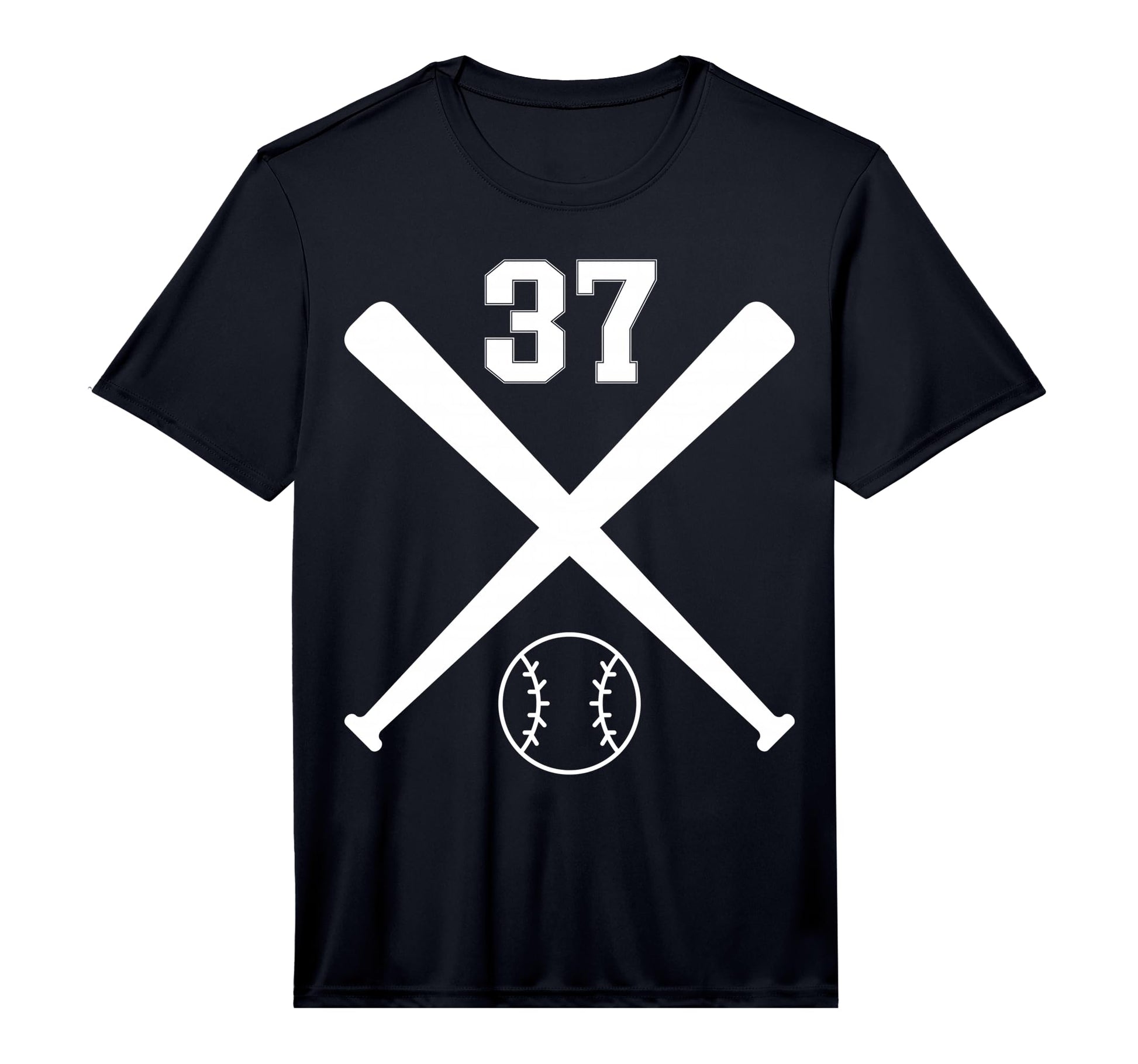 Baseball Softball Number 37 Performance T-Shirt - Streetwear Style Unisex - T-Shirt, Sweatshirt, Hoodie