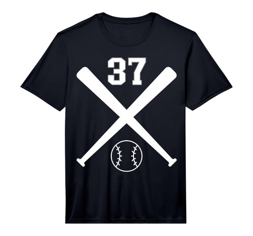 Baseball Softball Number 37 Performance T-Shirt - Streetwear Style Unisex - T-Shirt, Sweatshirt, Hoodie