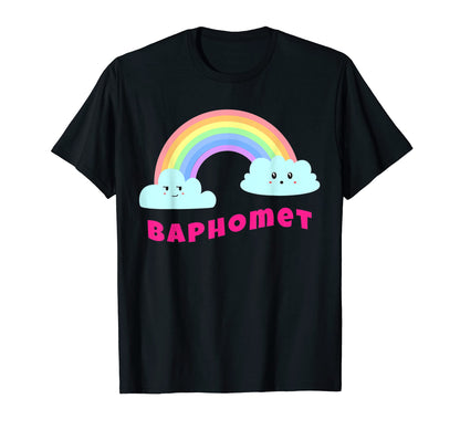 Baphomet Shirts Sarcastic Rainbow T-Shirt - Trendy Graphic for Adults - T-Shirt, Sweatshirt, Hoodie