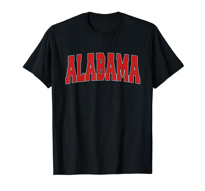 Alabama Usa State Al Varsity Sports T-Shirt - Aesthetic Graphic for Adults - T-Shirt, Sweatshirt, Hoodie