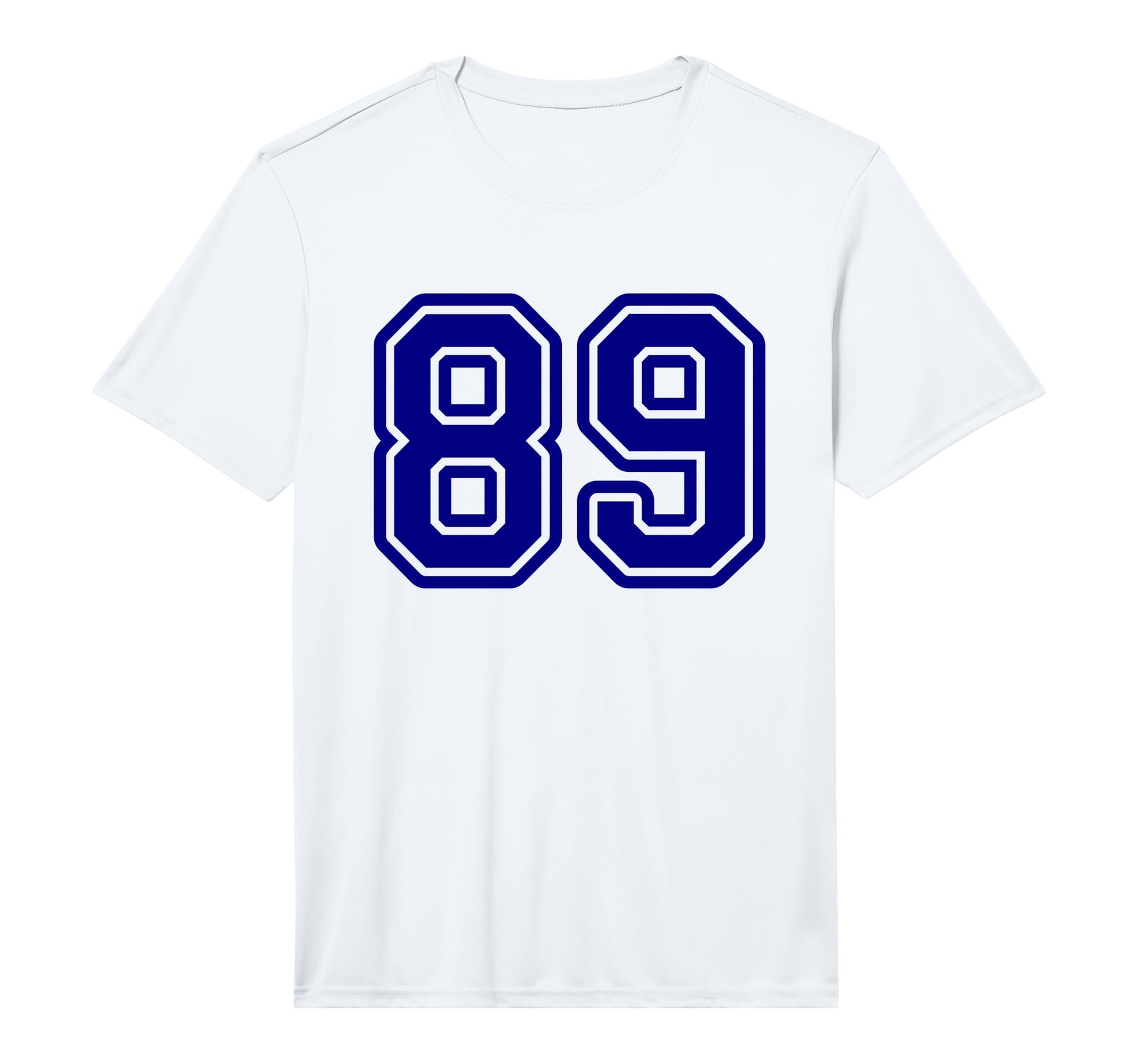 Blue Sports Team Number 89 Performance T-Shirt - Minimalist Print Unisex - T-Shirt, Sweatshirt, Hoodie