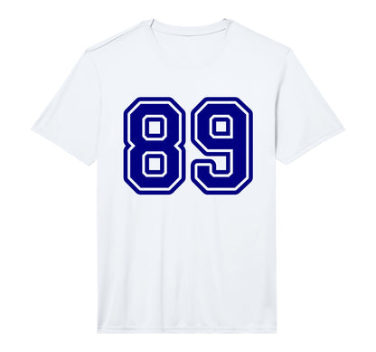 Blue Sports Team Number 89 Performance T-Shirt - Minimalist Print Unisex - T-Shirt, Sweatshirt, Hoodie