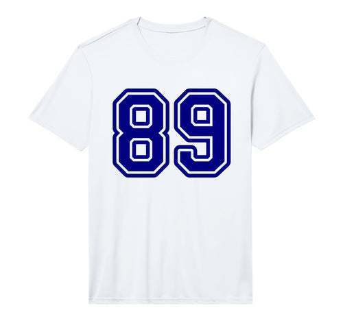 Blue Sports Team Number 89 Performance T-Shirt - Minimalist Print Unisex - T-Shirt, Sweatshirt, Hoodie