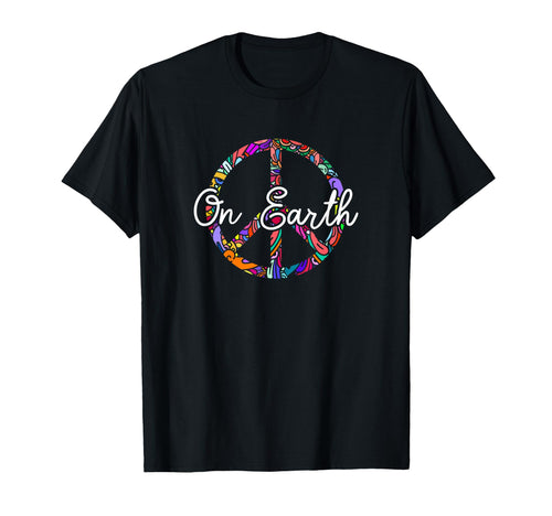Peace Earth Peace Symbol Sign Hippie T-Shirt - Graphic Print for Adults - T-Shirt, Sweatshirt, Hoodie
