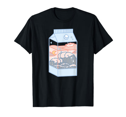 Japanese Aesthetic Milk Box Artwork T-Shirt - Streetwear Style Men Women - T-Shirt, Sweatshirt, Hoodie