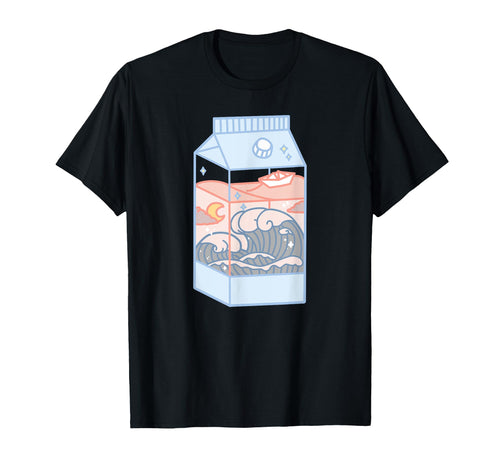 Japanese Aesthetic Milk Box Artwork T-Shirt - Streetwear Style Men Women - T-Shirt, Sweatshirt, Hoodie
