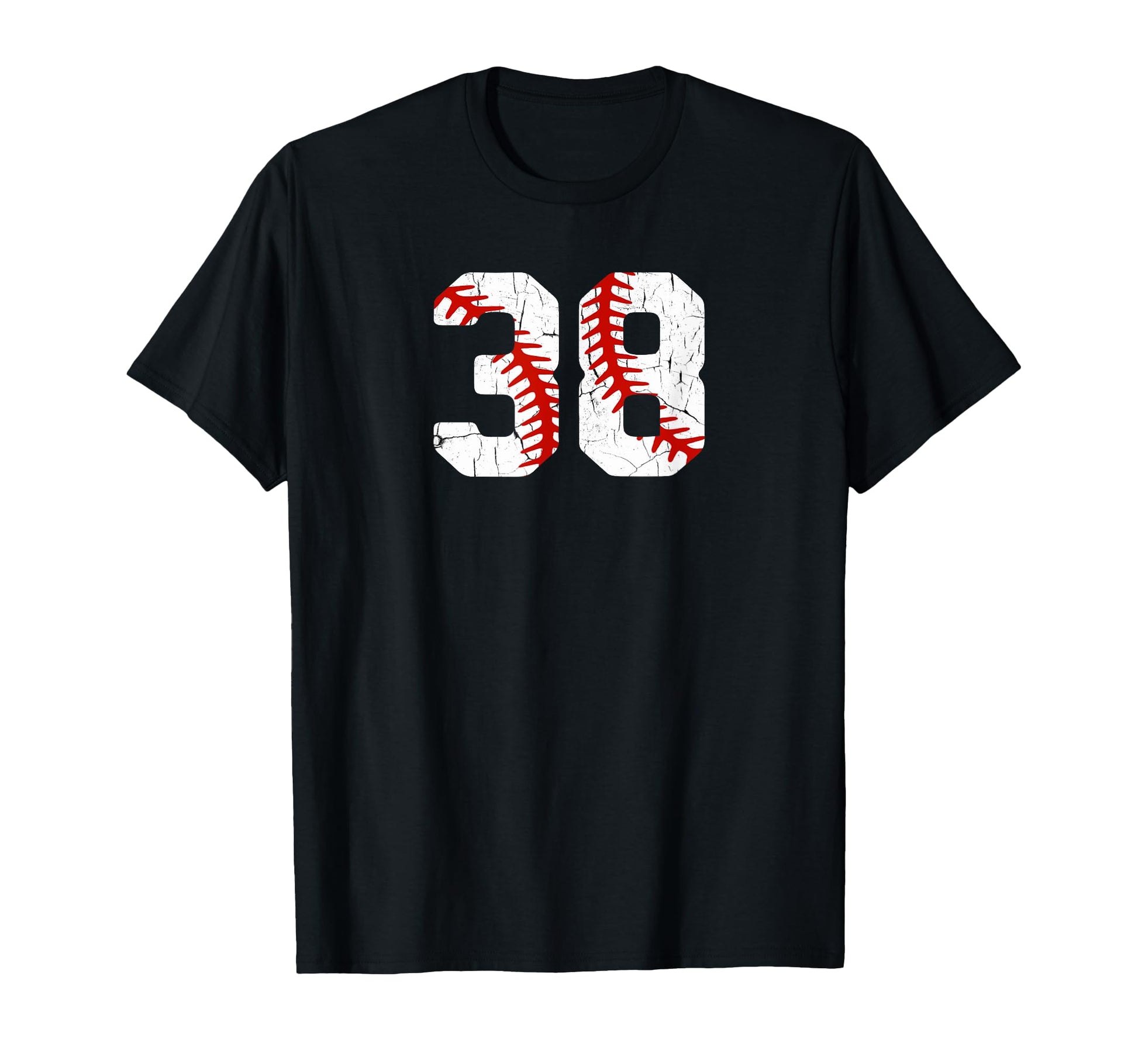 Baseball Player Jersey Number 38 38 T-Shirt - Custom Art Print for Adults - T-Shirt, Sweatshirt, Hoodie