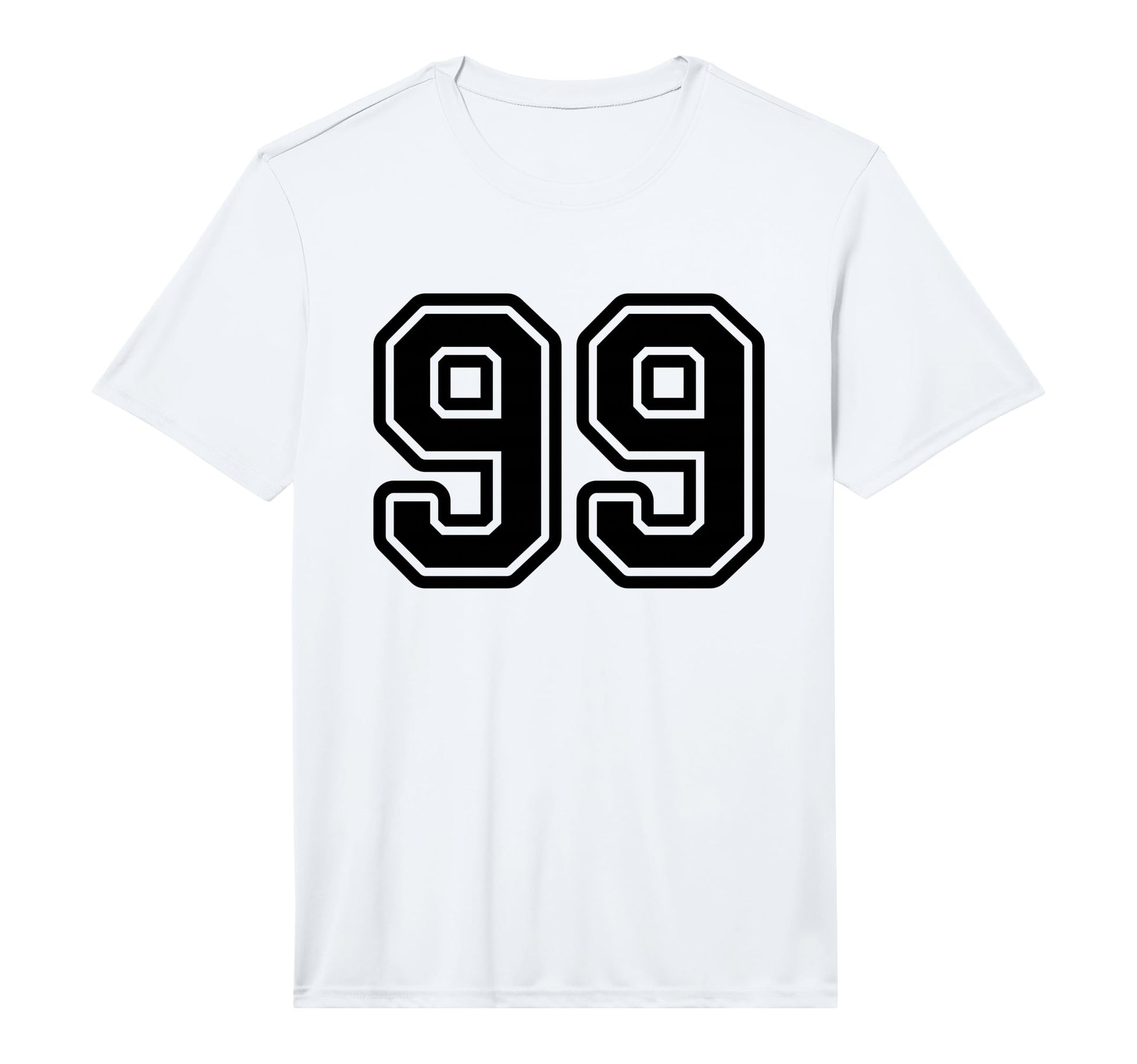 Black Sports Team Number 99 T-Shirt - Aesthetic Graphic for Adults - T-Shirt, Sweatshirt, Hoodie