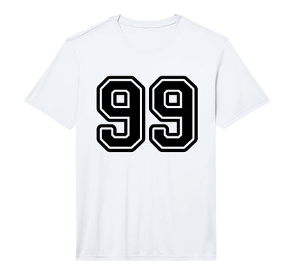 Black Sports Team Number 99 T-Shirt - Aesthetic Graphic for Adults - T-Shirt, Sweatshirt, Hoodie