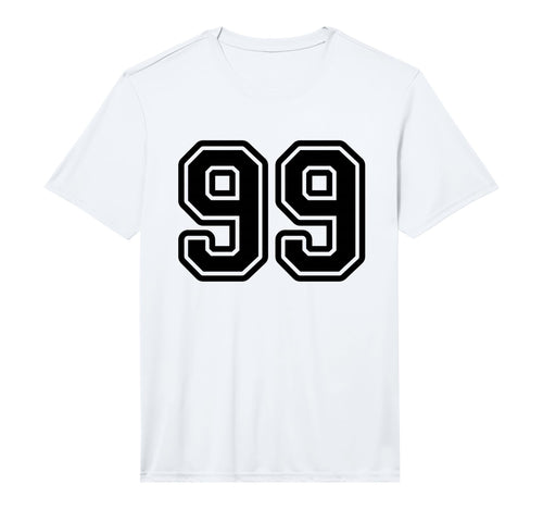 Black Sports Team Number 99 T-Shirt - Aesthetic Graphic for Adults - T-Shirt, Sweatshirt, Hoodie